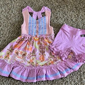 Matilda Jane dress and matching shorties size 2